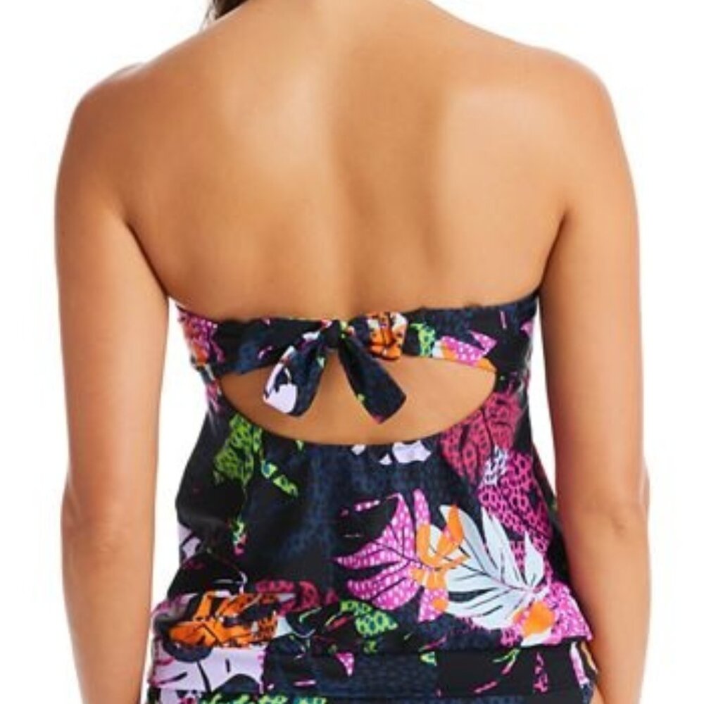 Bar III Paradise Palms Convertible Tropical-Print Tankini Top - Picture 9 of 9